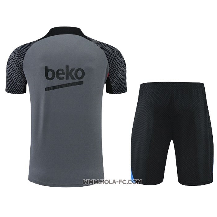 Chandal del Barcelona 2022-2023 Manga Corta Gris - Pantalon Corto